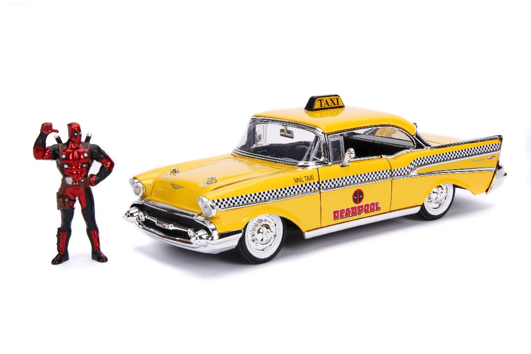 Jada 1/24 "Hollywood Rides" Marvel - 1957 Bel Air w/Deadpool – image 7