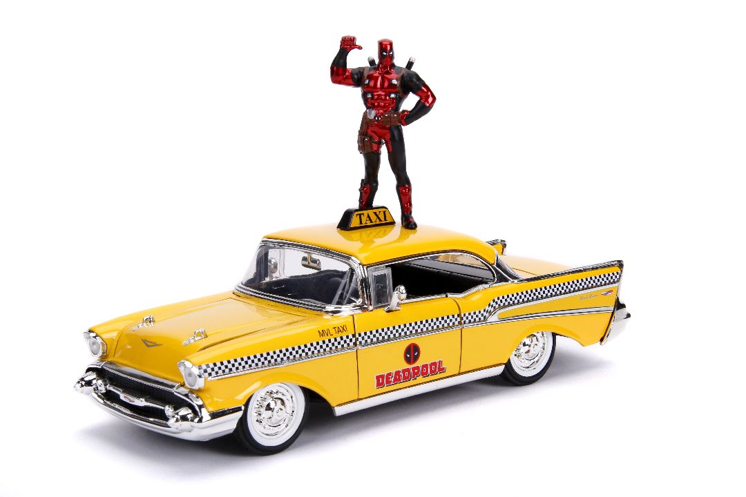 Jada 1/24 "Hollywood Rides" Marvel - 1957 Bel Air w/Deadpool – image 8