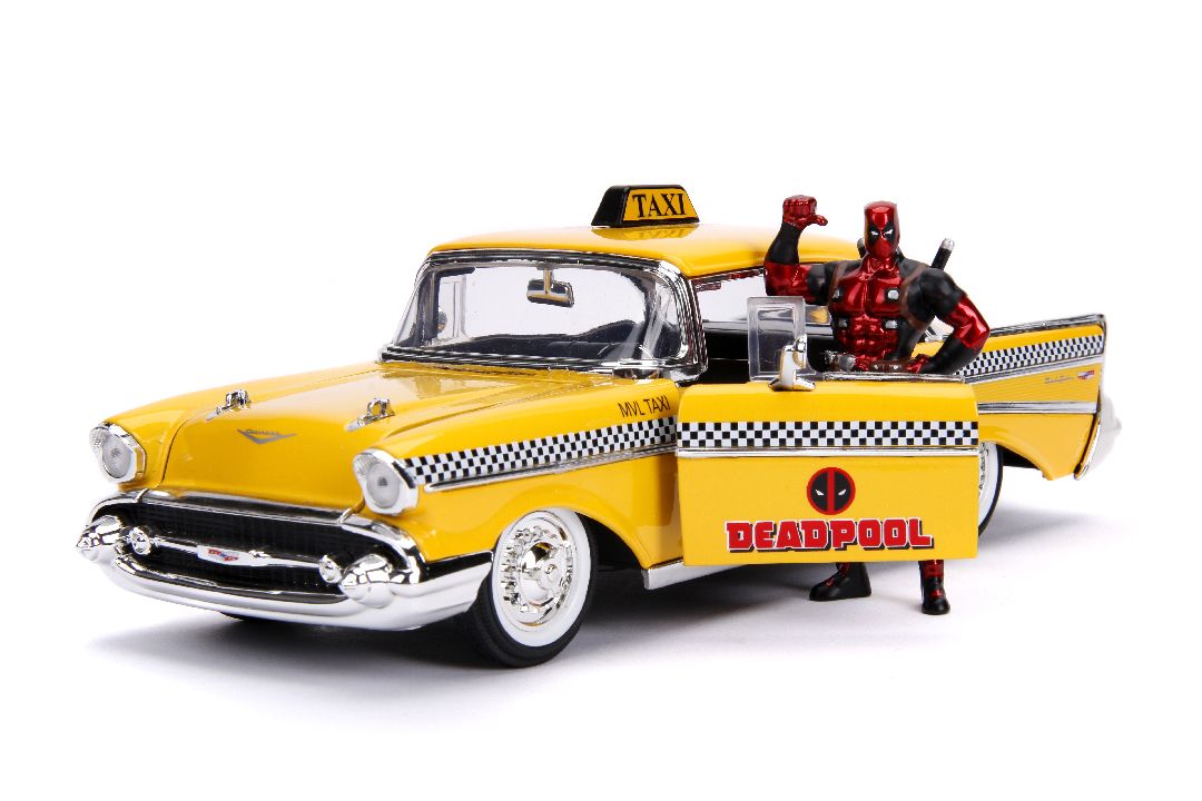 Jada 1/24 "Hollywood Rides" Marvel - 1957 Bel Air w/Deadpool – image 9