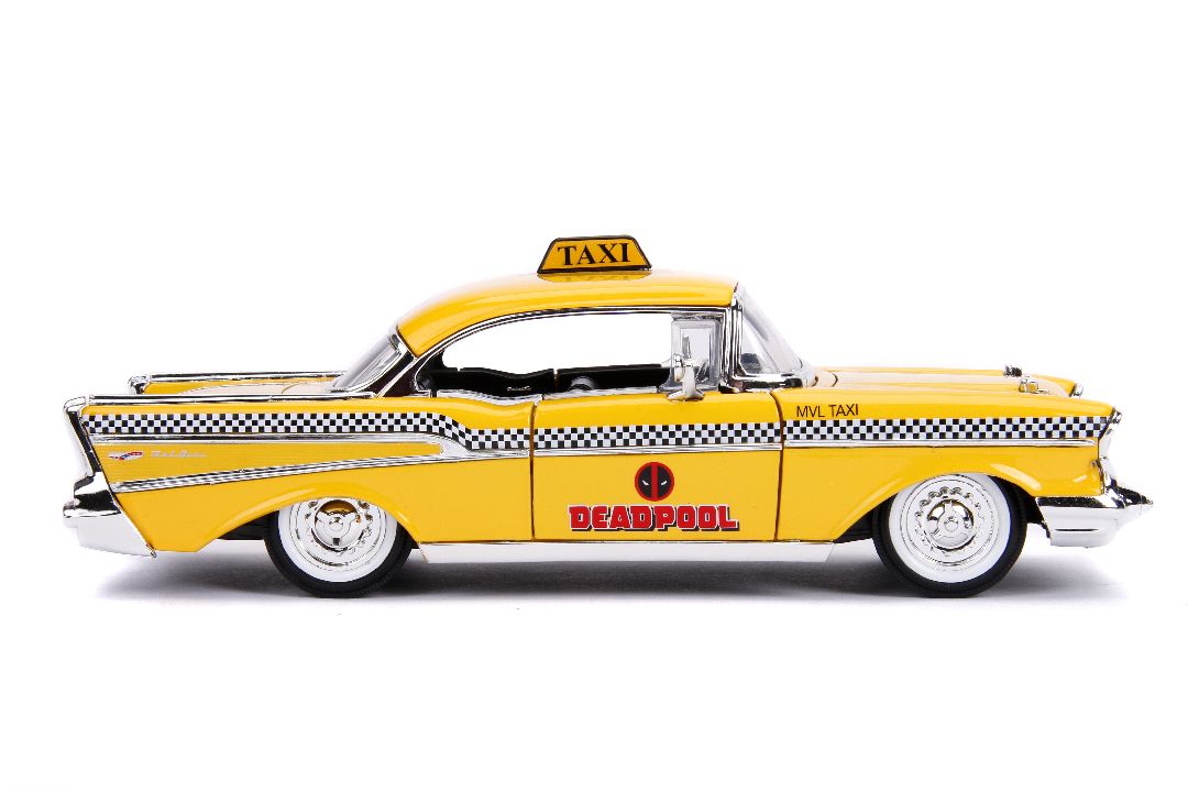 Jada 1/24 "Hollywood Rides" Marvel - 1957 Bel Air w/Deadpool – image 20