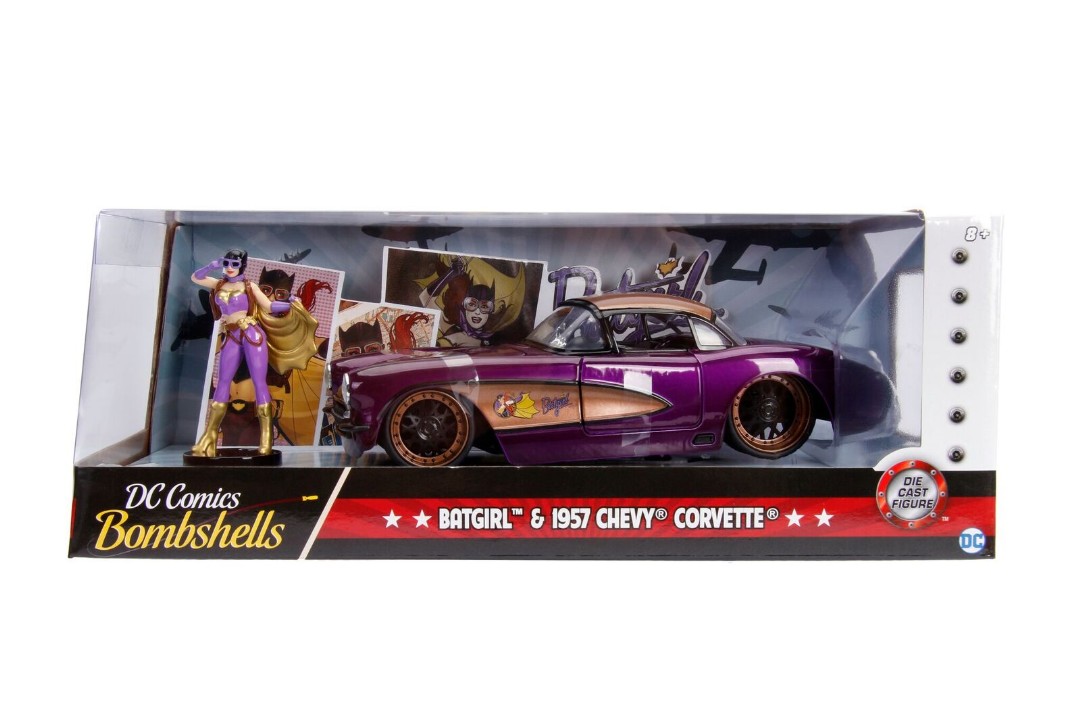 Jada 1/24 "DC Comics Bombshells" 1957 Chevy Corvette w/ Batgirl – image 7