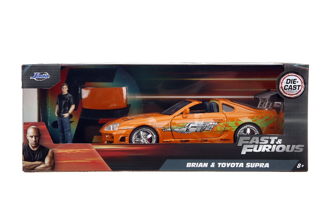 Jada 1/24 "Fast & Furious" Brian's Toyota Supra w/Brian Figure – image 16