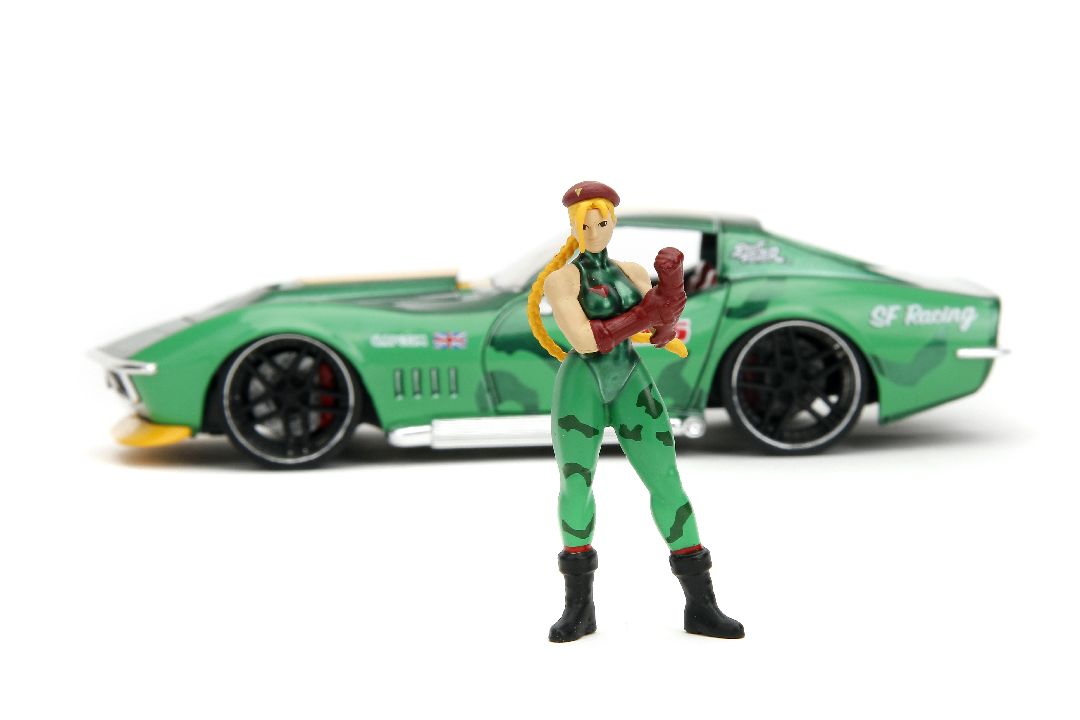 Jada 1/24 "Hollywood Rides" Street Fighter 1969 Stingray W/Cammy – image 3