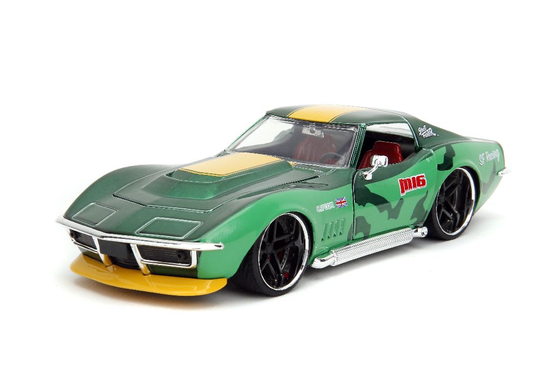 Jada 1/24 "Hollywood Rides" Street Fighter 1969 Stingray W/Cammy – image 5