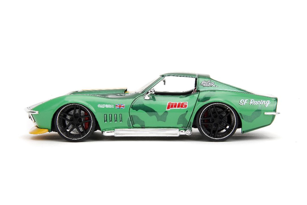 Jada 1/24 "Hollywood Rides" Street Fighter 1969 Stingray W/Cammy – image 6