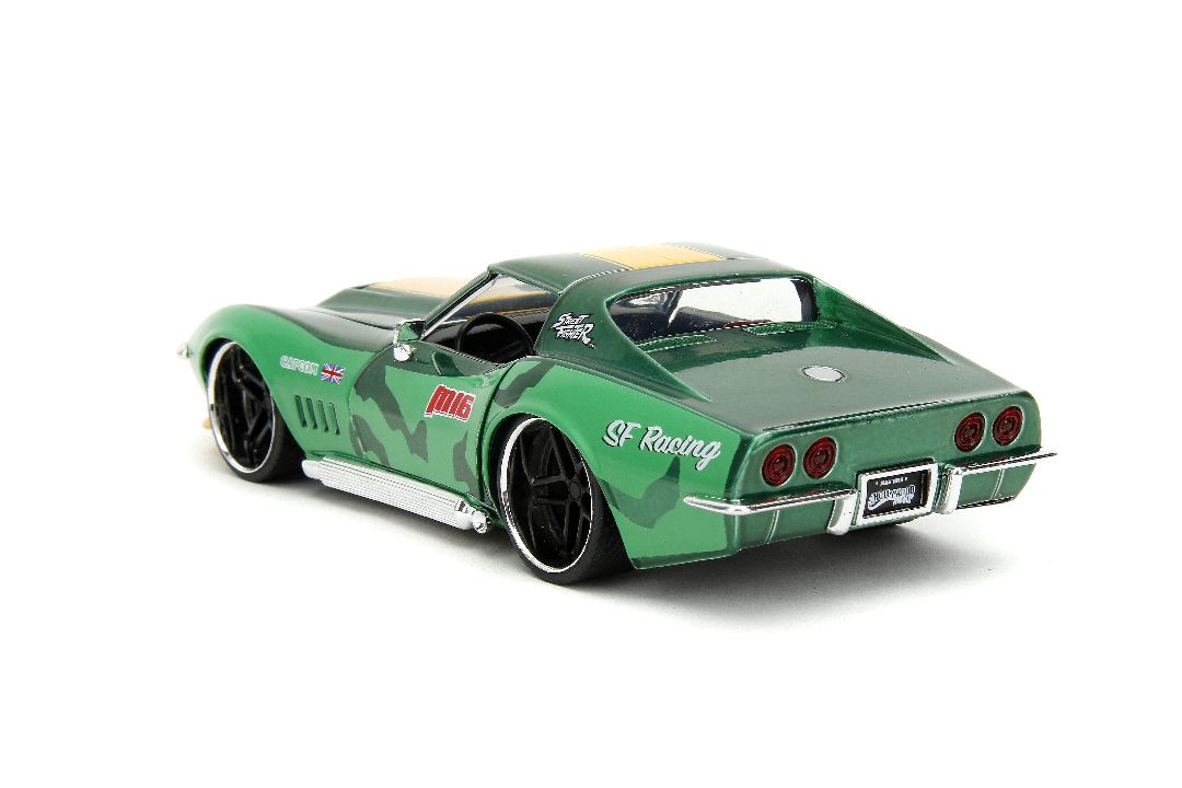 Jada 1/24 "Hollywood Rides" Street Fighter 1969 Stingray W/Cammy – image 7