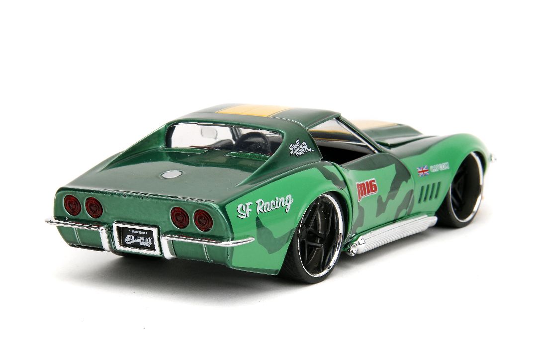 Jada 1/24 "Hollywood Rides" Street Fighter 1969 Stingray W/Cammy – image 9