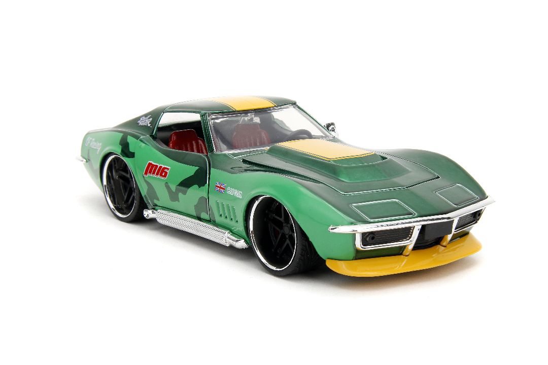 Jada 1/24 "Hollywood Rides" Street Fighter 1969 Stingray W/Cammy – image 11