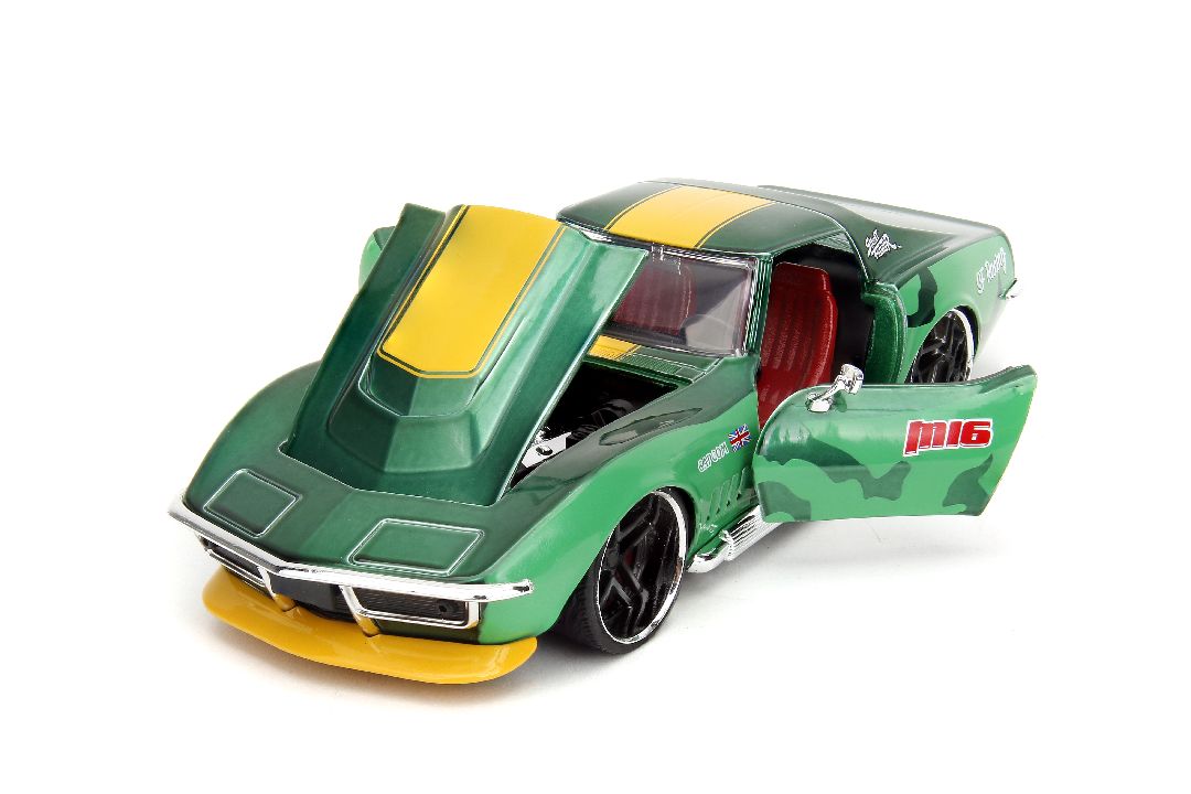 Jada 1/24 "Hollywood Rides" Street Fighter 1969 Stingray W/Cammy – image 14