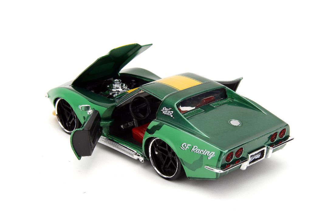 Jada 1/24 "Hollywood Rides" Street Fighter 1969 Stingray W/Cammy – image 15