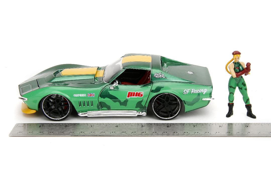 Jada 1/24 "Hollywood Rides" Street Fighter 1969 Stingray W/Cammy – image 16