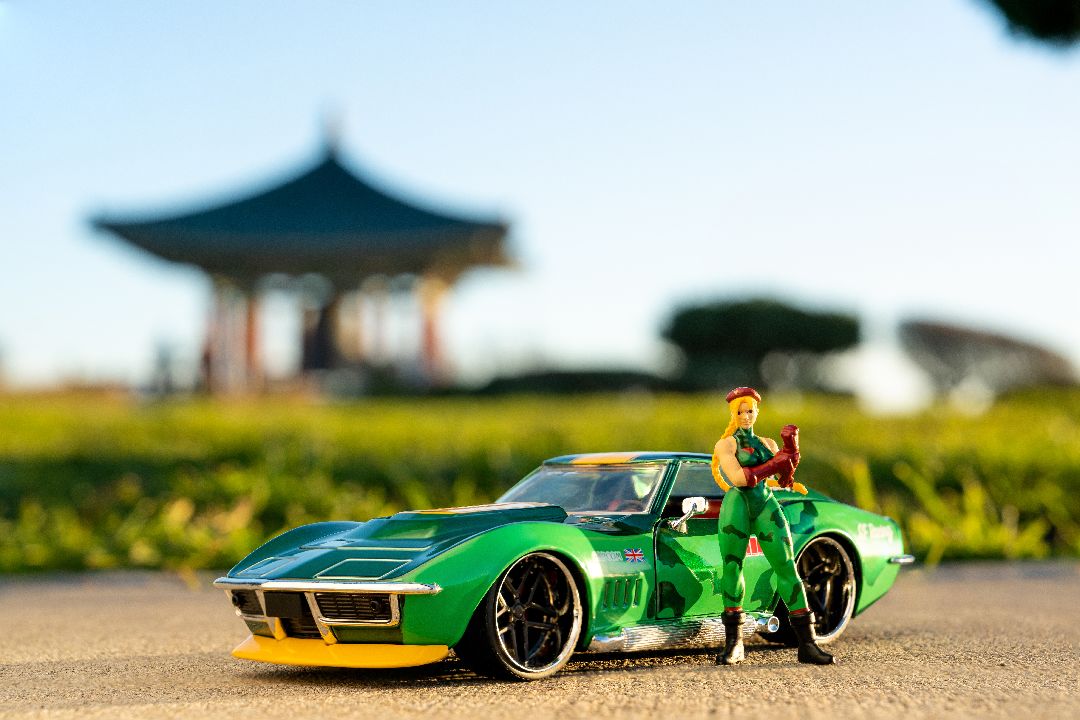 Jada 1/24 "Hollywood Rides" Street Fighter 1969 Stingray W/Cammy – image 20