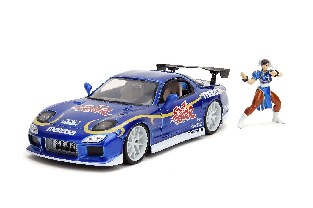 Jada 1/24 "Hollywood Rides" Street Fighter 1993 Rx-7 W/Chun-Li – image 2
