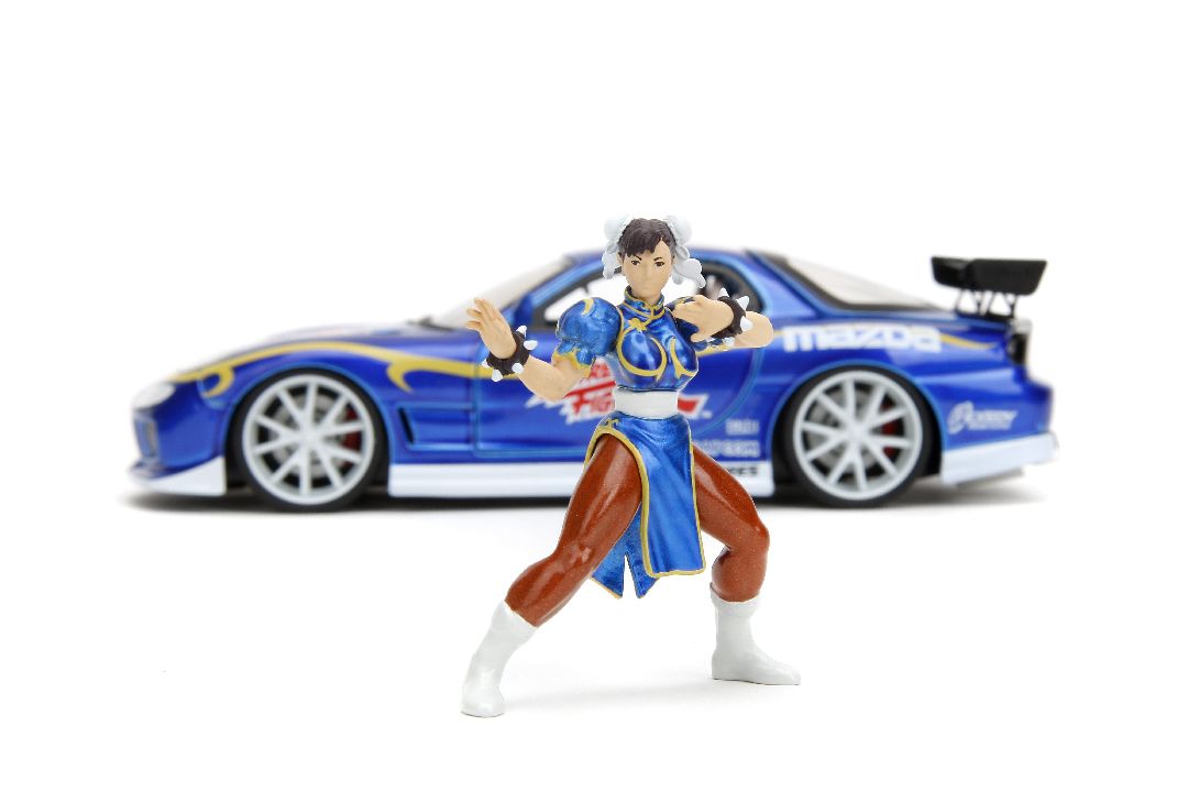 Jada 1/24 "Hollywood Rides" Street Fighter 1993 Rx-7 W/Chun-Li – image 3