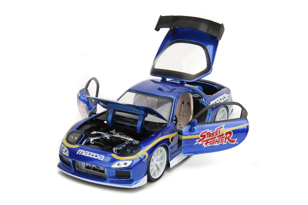 Jada 1/24 "Hollywood Rides" Street Fighter 1993 Rx-7 W/Chun-Li – image 14