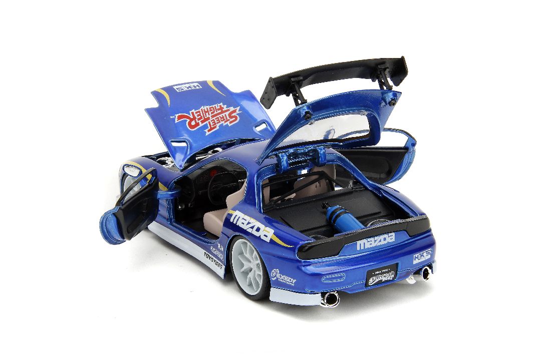 Jada 1/24 "Hollywood Rides" Street Fighter 1993 Rx-7 W/Chun-Li – image 15
