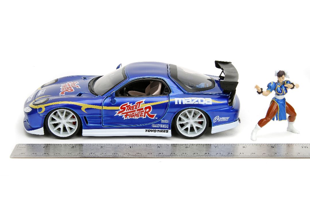 Jada 1/24 "Hollywood Rides" Street Fighter 1993 Rx-7 W/Chun-Li – image 16