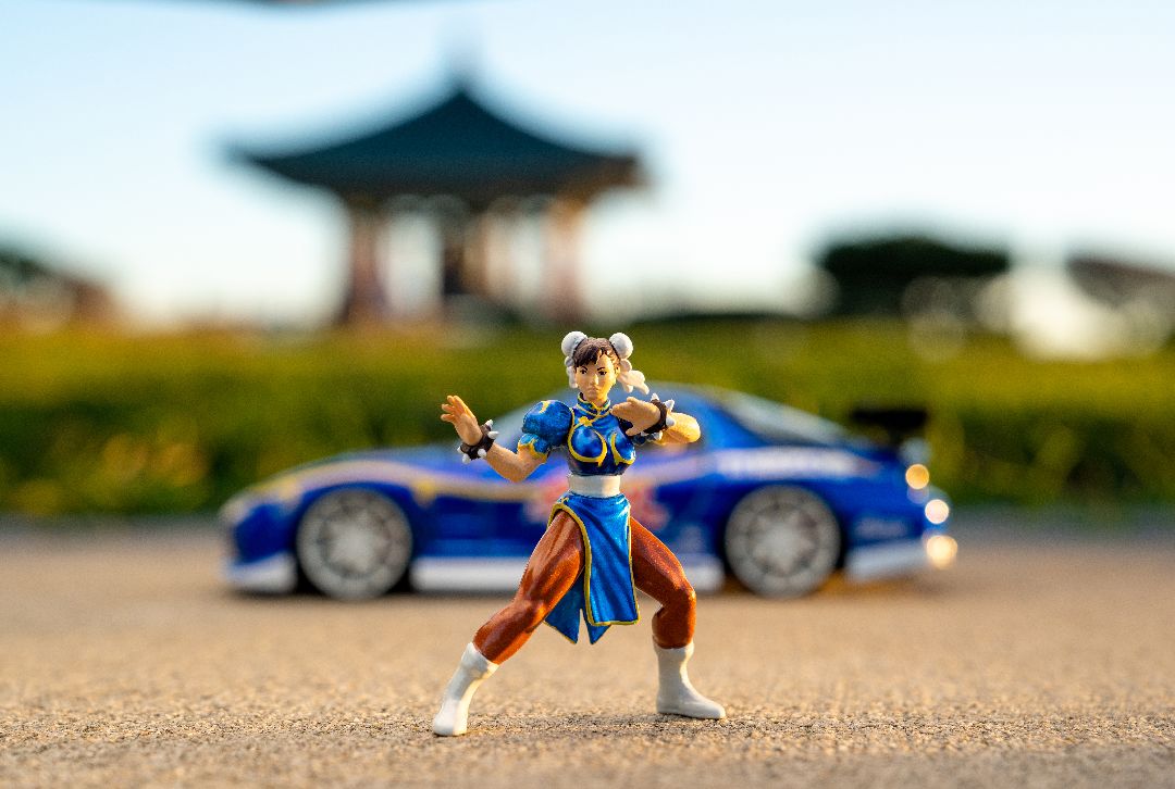 Jada 1/24 "Hollywood Rides" Street Fighter 1993 Rx-7 W/Chun-Li – image 22