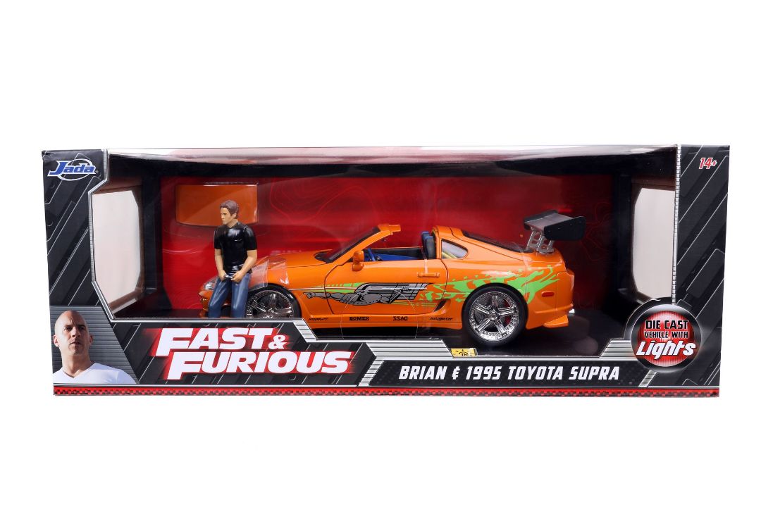Jada 1/18 "Fast & Furious" Brian's Toyota Supra w/Light & figure – image 8