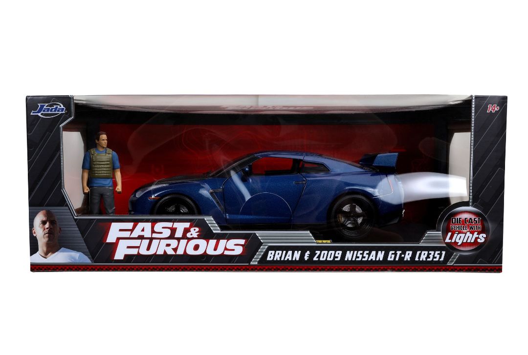 Jada 1/18 "Fast & Furious" Brian's Nissan GT-R (R35) w/figure thumbnail 1