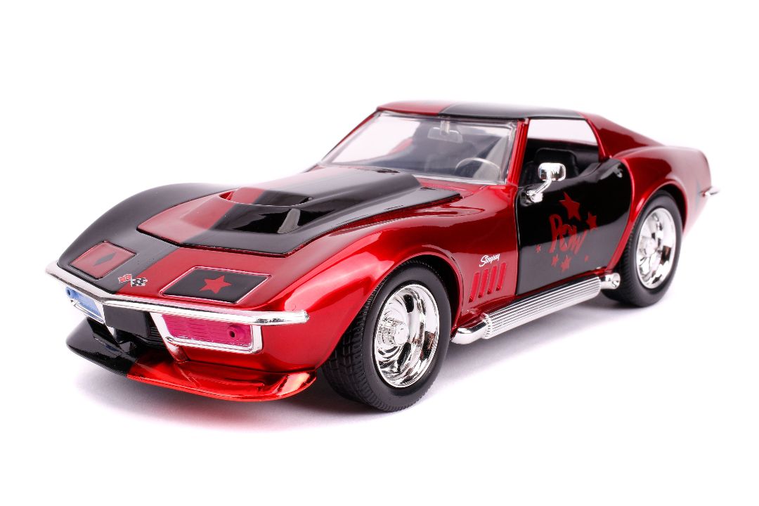 Jada 1/24 "Hollywood Rides" 1969 Corvette Stingray Harley Quinn – image 5