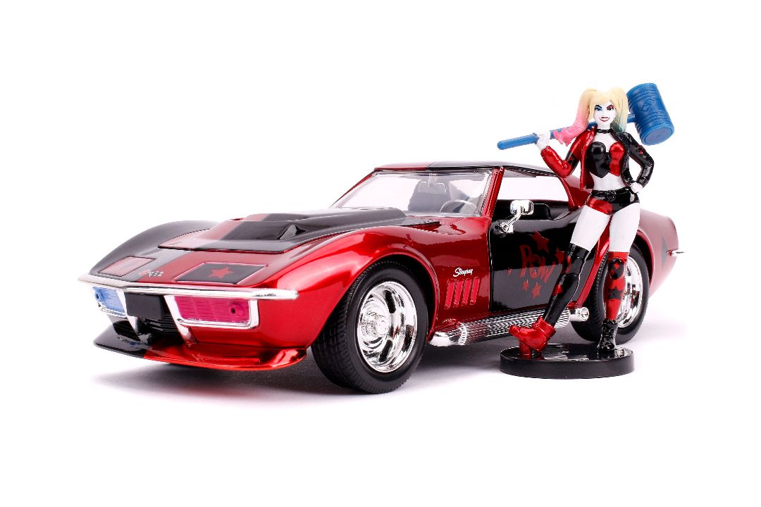 Jada 1/24 "Hollywood Rides" 1969 Corvette Stingray Harley Quinn – image 2