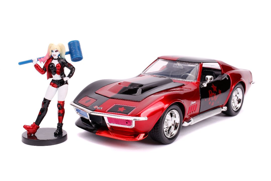 Jada 1/24 "Hollywood Rides" 1969 Corvette Stingray Harley Quinn – image 4
