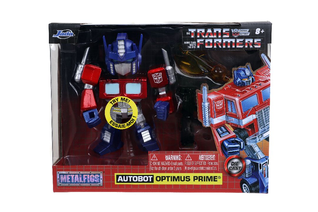 Jada 4" Metalfigs Transformers - G1 Optimus Prime w/Light – image 9