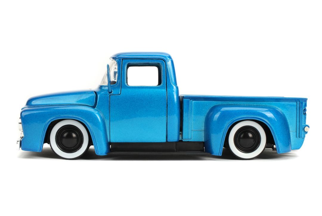 Jada 1/24 "Just Trucks" 1956 Ford F-100 With Extra Wheels - Blue – image 2