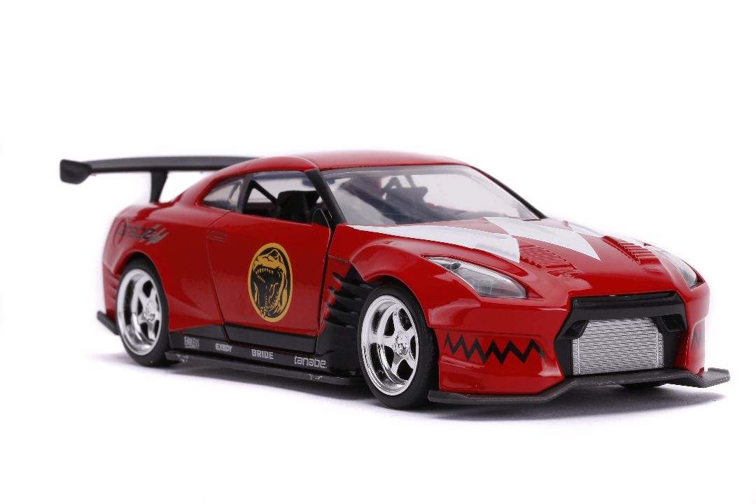 Jada 1/32 "Hollywood Rides" 2009 Nissan GT-R (Red Ranger Theme) – image 2