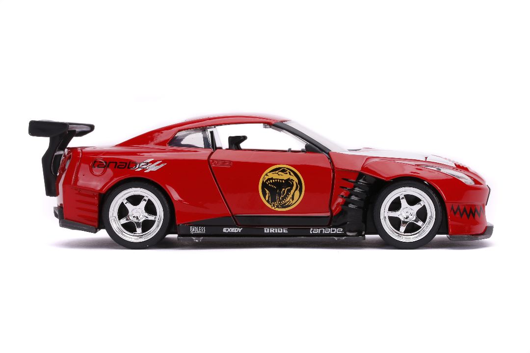 Jada 1/32 "Hollywood Rides" 2009 Nissan GT-R (Red Ranger Theme) – image 3