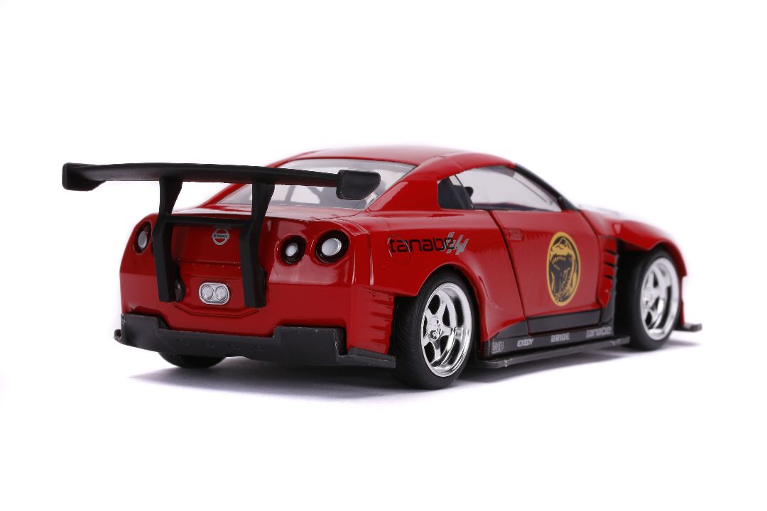 Jada 1/32 "Hollywood Rides" 2009 Nissan GT-R (Red Ranger Theme) – image 4