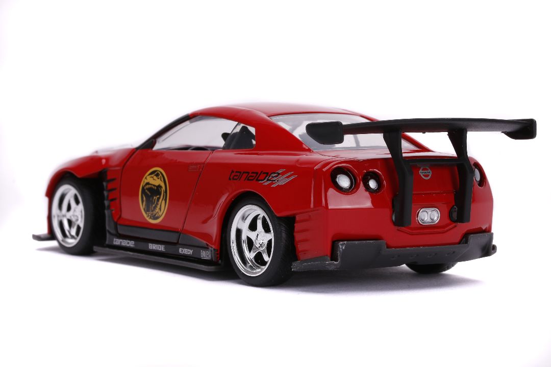 Jada 1/32 "Hollywood Rides" 2009 Nissan GT-R (Red Ranger Theme) – image 6