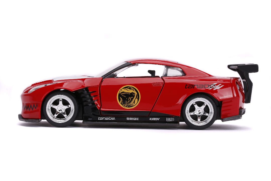 Jada 1/32 "Hollywood Rides" 2009 Nissan GT-R (Red Ranger Theme) – image 7