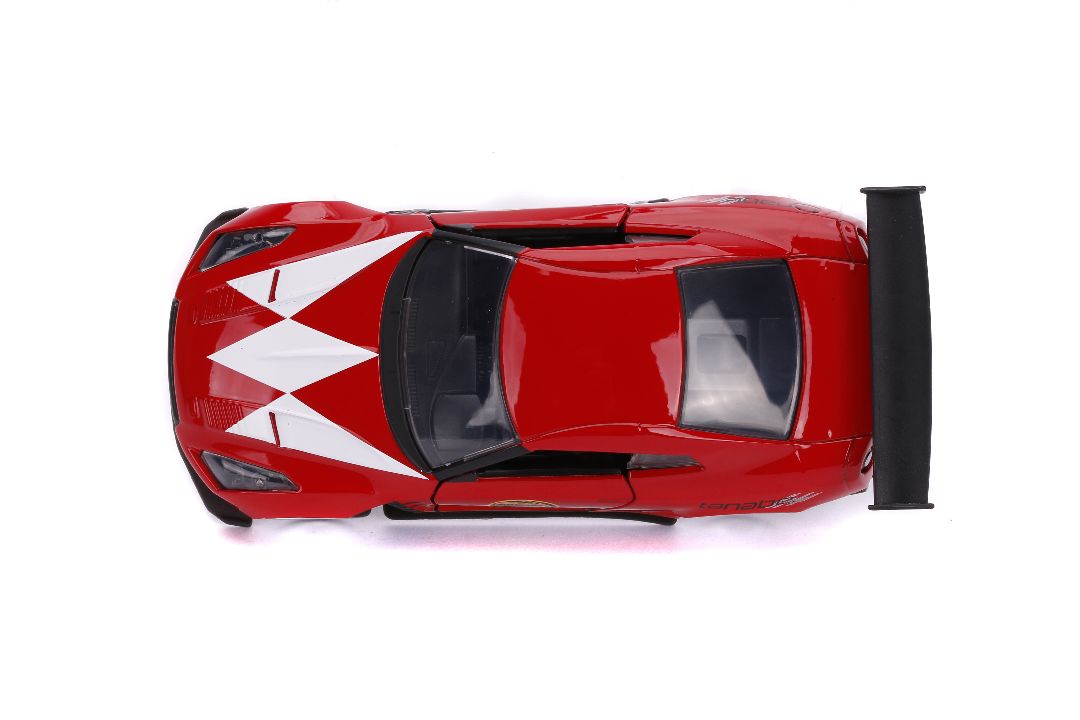 Jada 1/32 "Hollywood Rides" 2009 Nissan GT-R (Red Ranger Theme) – image 8