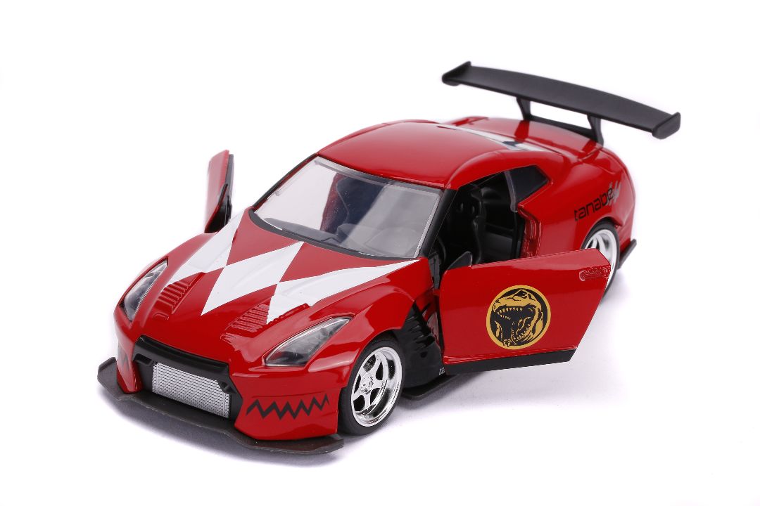 Jada 1/32 "Hollywood Rides" 2009 Nissan GT-R (Red Ranger Theme) – image 9