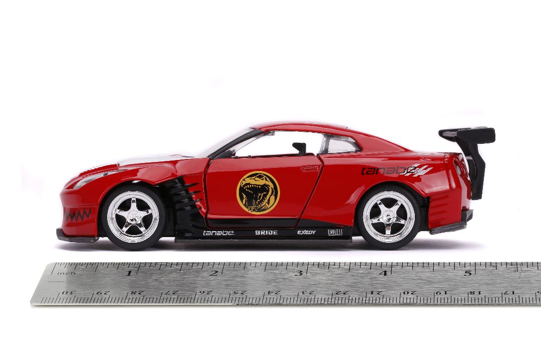 Jada 1/32 "Hollywood Rides" 2009 Nissan GT-R (Red Ranger Theme) – image 10