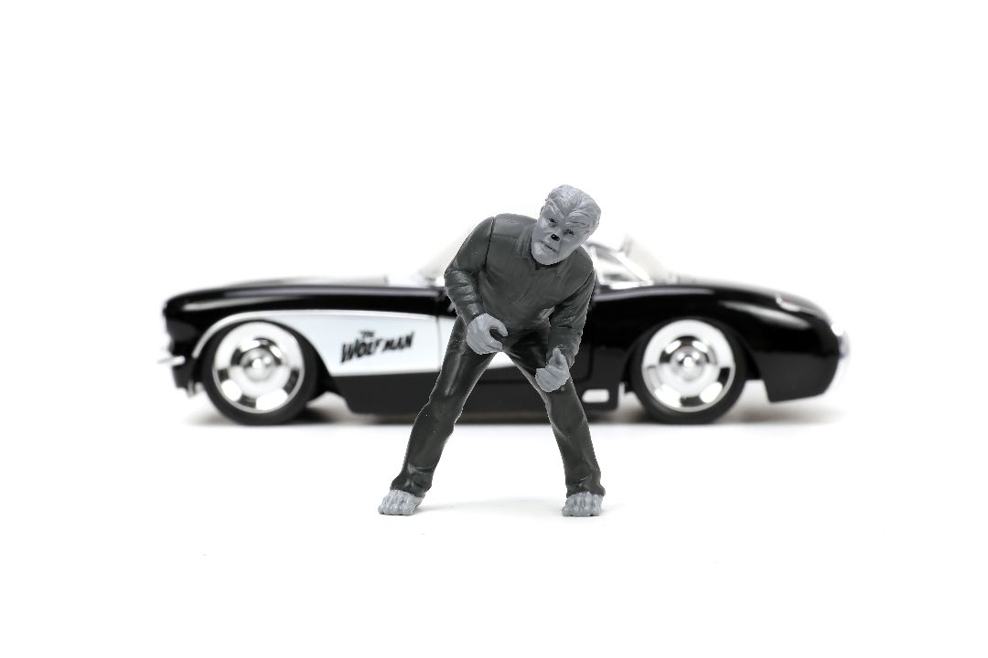 Jada 1/24 "Hollywood Rides" 1957 Corvette with The Wolfman – image 3