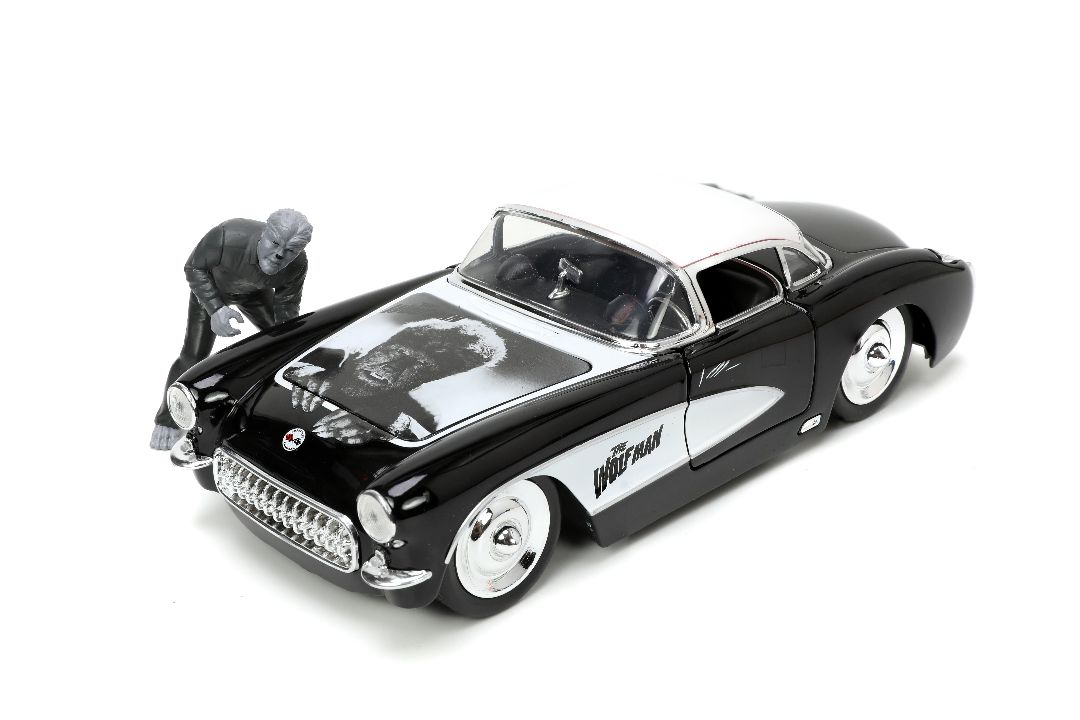 Jada 1/24 "Hollywood Rides" 1957 Corvette with The Wolfman – image 4