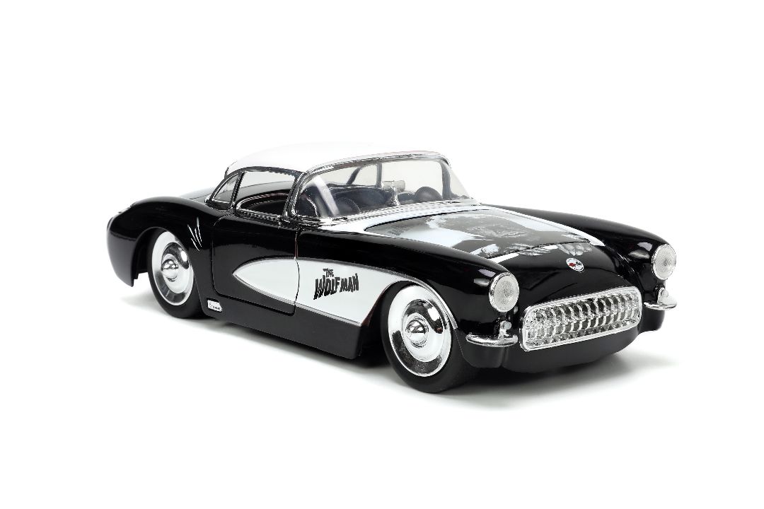 Jada 1/24 "Hollywood Rides" 1957 Corvette with The Wolfman – image 12