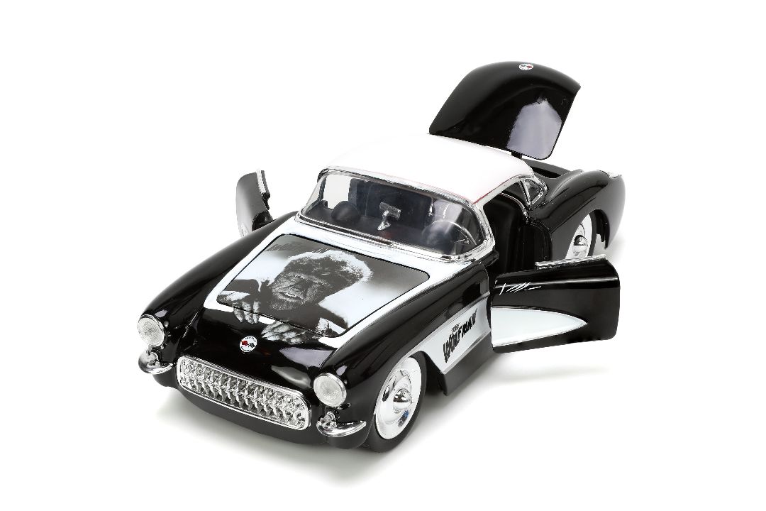 Jada 1/24 "Hollywood Rides" 1957 Corvette with The Wolfman – image 15