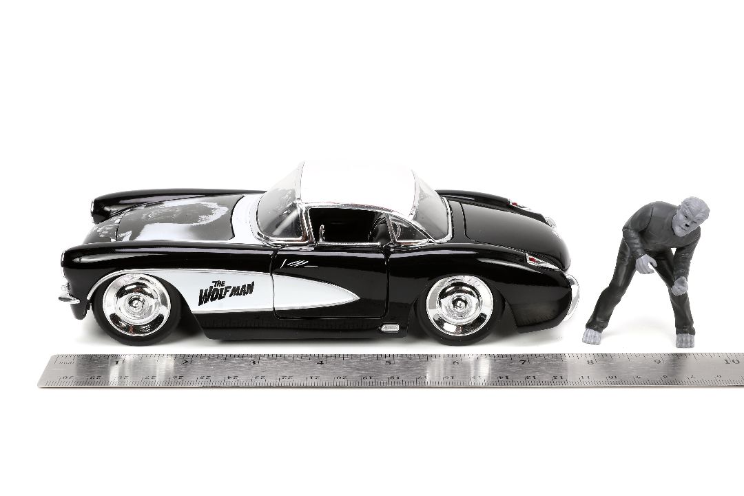Jada 1/24 "Hollywood Rides" 1957 Corvette with The Wolfman – image 17