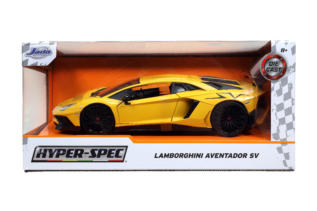 Jada 1/24 "Hyper-Spec" Lamborghini Aventador SV - Yellow – image 11