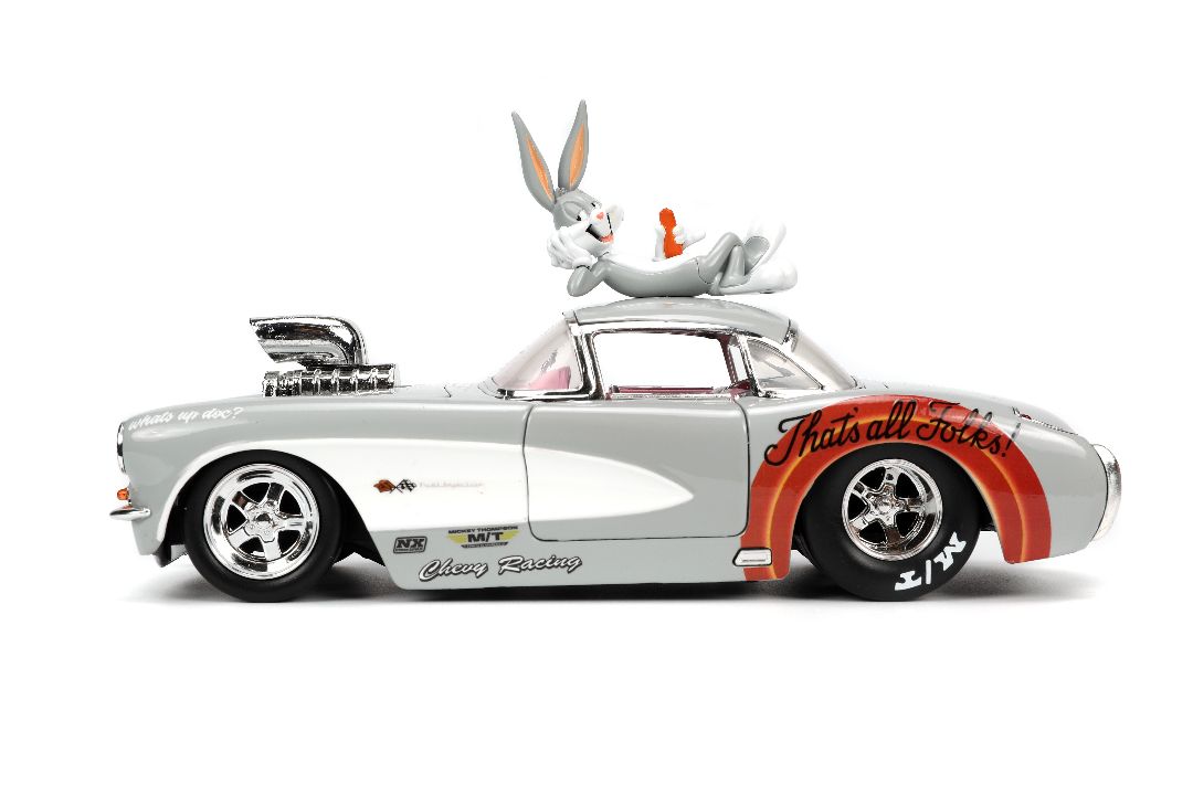 Jada 1/24 "Hollywood Rides" 1957 Corvette w/Bugs Bunny – image 3