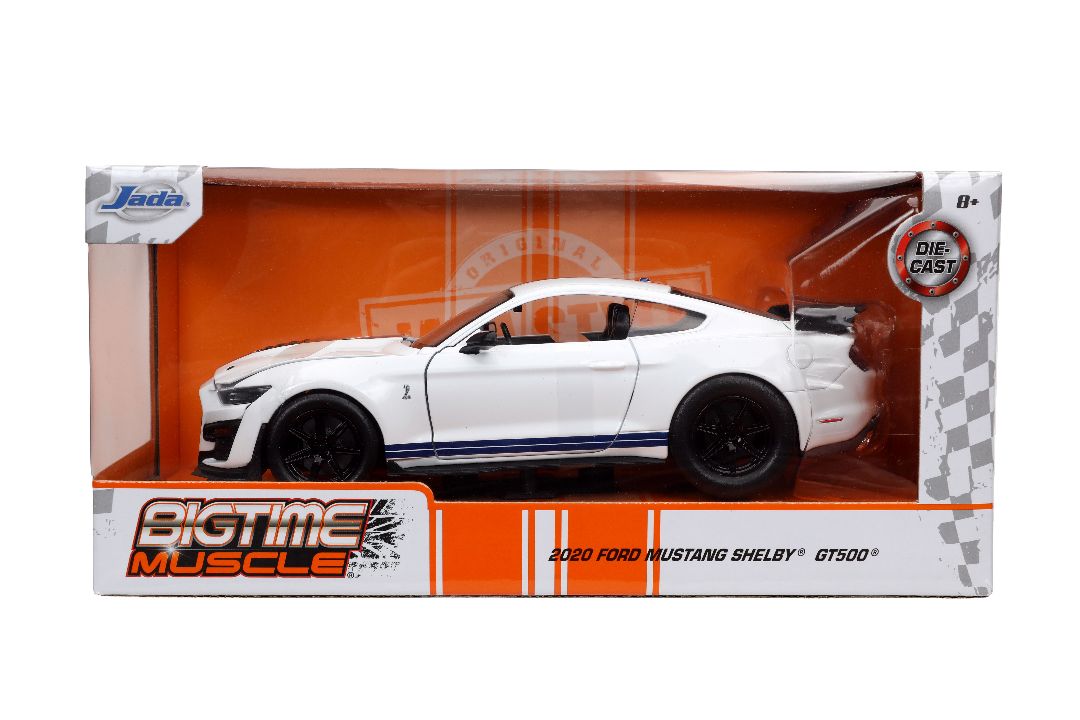 Jada 1/24 "BIGTIME Muscle" 2020 Ford Mustang Shelby GT500 - Wht – image 3
