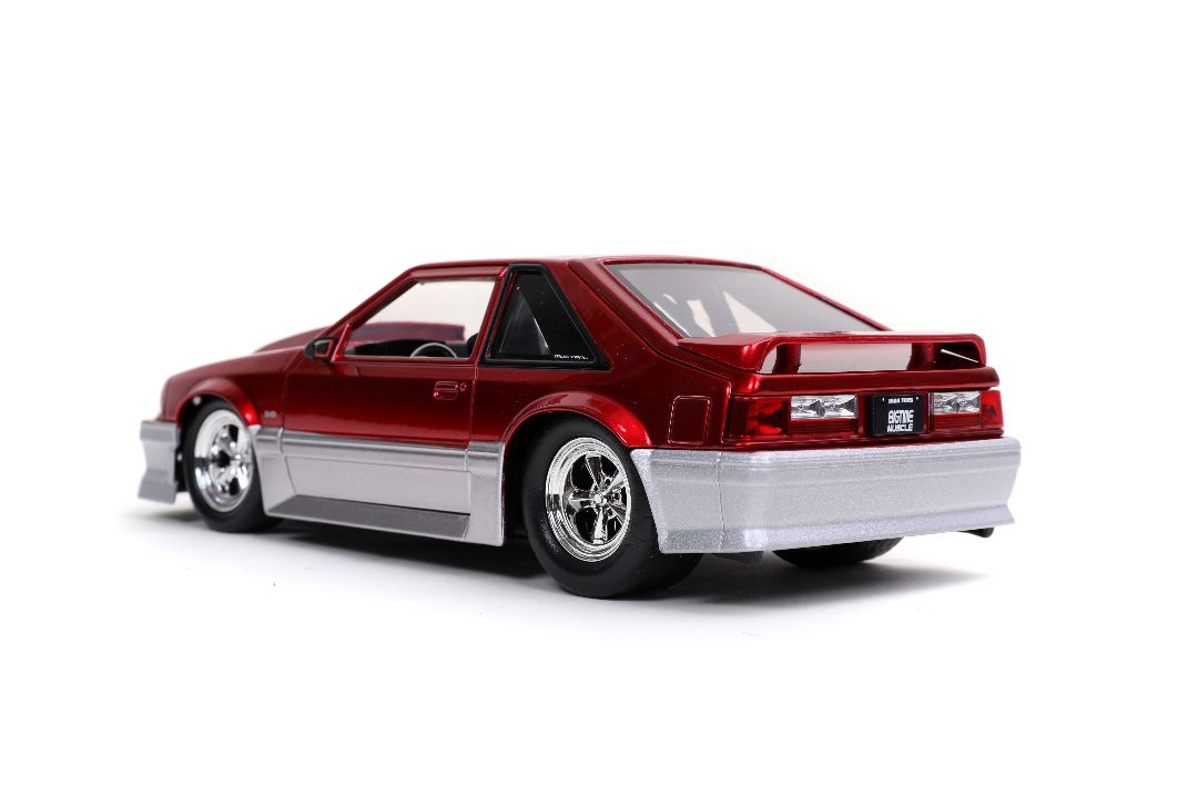 Jada 1/24 "BIGTIME Muscle" 1989 Ford Mustang GT - Candy Red – image 3