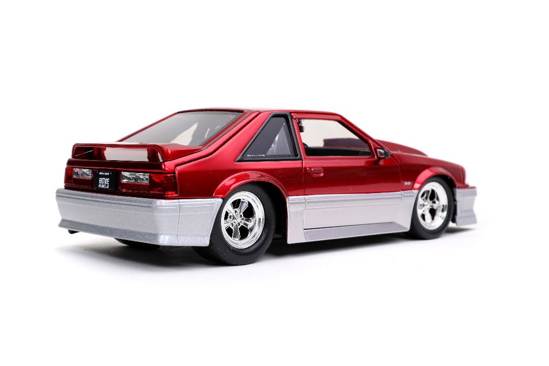 Jada 1/24 "BIGTIME Muscle" 1989 Ford Mustang GT - Candy Red – image 5