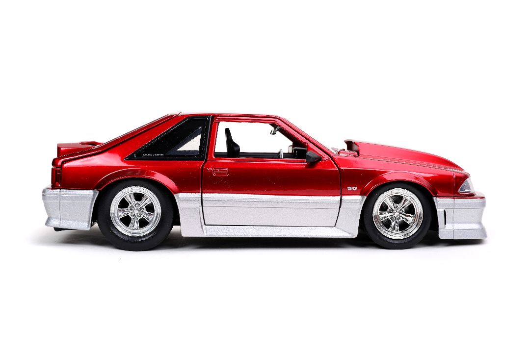Jada 1/24 "BIGTIME Muscle" 1989 Ford Mustang GT - Candy Red – image 6