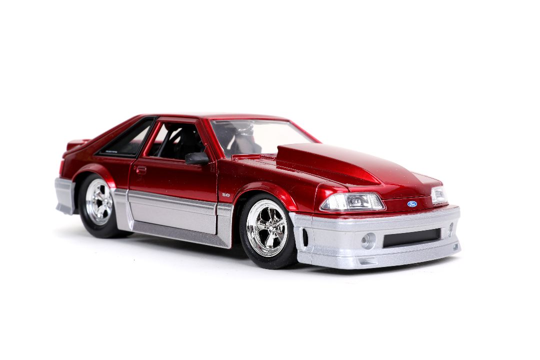 Jada 1/24 "BIGTIME Muscle" 1989 Ford Mustang GT - Candy Red – image 7