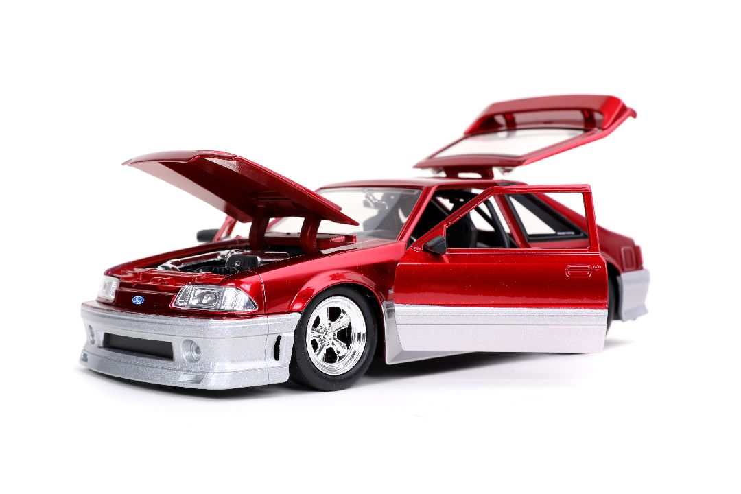 Jada 1/24 "BIGTIME Muscle" 1989 Ford Mustang GT - Candy Red – image 9